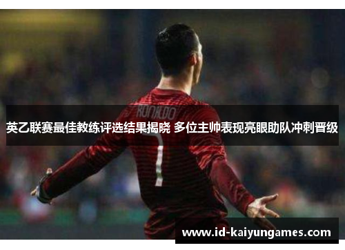 英乙联赛最佳教练评选结果揭晓 多位主帅表现亮眼助队冲刺晋级 英乙联赛最佳教练评选结果揭晓 多位主帅表现亮眼助队冲刺晋级