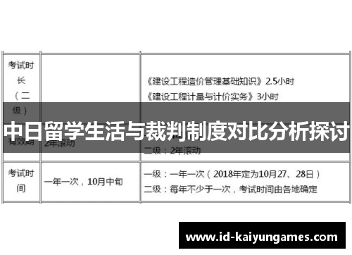 中日留学生活与裁判制度对比分析探讨