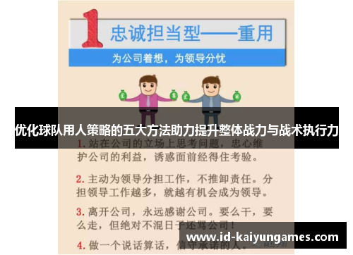 优化球队用人策略的五大方法助力提升整体战力与战术执行力