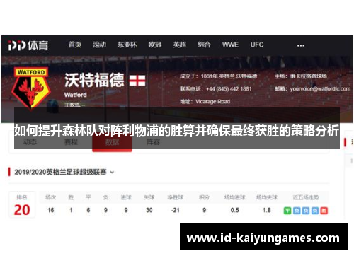 如何提升森林队对阵利物浦的胜算并确保最终获胜的策略分析