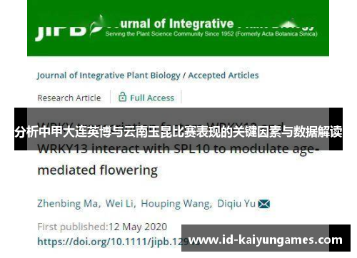 分析中甲大连英博与云南玉昆比赛表现的关键因素与数据解读 分析中甲大连英博与云南玉昆比赛表现的关键因素与数据解读