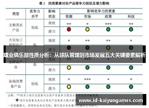 建业俱乐部性质分析：从球队管理到市场发展五大关键要素解析